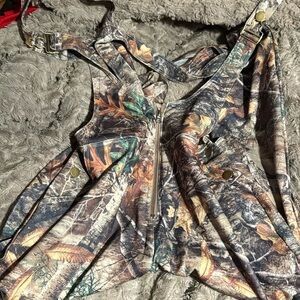 Slick material overalls